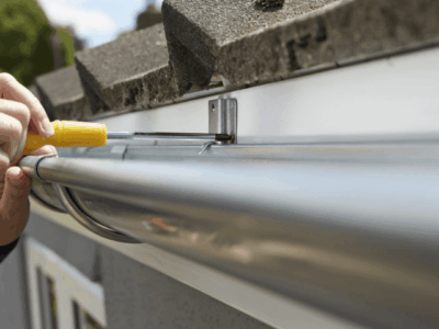 Stainless Steel Gutters Installation