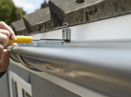 Stainless Steel Gutters Installation